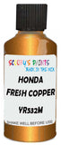 Detail brush applying Gold Metallic to a small door scratch on an Honda Hr-V, clean OEM finish