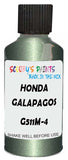Detail brush applying Green Metallic to a small door scratch on an Honda Civic, clean OEM finish