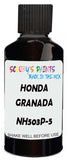 Detail brush applying Black Metallic to a small door scratch on an Honda Civic, clean OEM finish