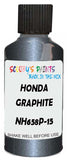 Detail brush applying Grey Metallic to a small door scratch on an Honda Accord, clean OEM finish