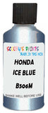 Detail brush applying Blue Metallic to a small door scratch on an Honda Life, clean OEM finish