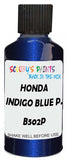 Detail brush applying Blue Metallic to a small door scratch on an Honda Elysion, clean OEM finish