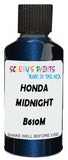 Detail brush applying Blue Metallic to a small door scratch on an Honda Grace, clean OEM finish