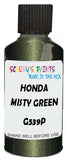 Detail brush applying Green Metallic to a small door scratch on an Honda Hr-V, clean OEM finish