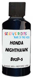 Detail brush applying Black Metallic to a small door scratch on an Honda Cr-V, clean OEM finish