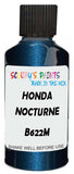 Detail brush applying Black Metallic to a small door scratch on an Honda Civic, clean OEM finish