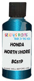 Detail brush applying Blue Metallic to a small door scratch on an Honda Cr-Z, clean OEM finish