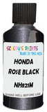 Detail brush applying Black Metallic to a small door scratch on an Honda Grace, clean OEM finish