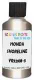 Detail brush applying Beige Metallic to a small door scratch on an Honda Civic, clean OEM finish
