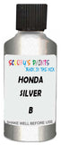 Detail brush applying Silver Metallic to a small door scratch on an Honda Civic, clean OEM finish