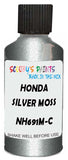 Detail brush applying Silver Metallic to a small door scratch on an Honda Cr-V, clean OEM finish