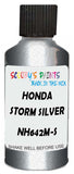 Detail brush applying Silver Metallic to a small door scratch on an Honda Fit, clean OEM finish