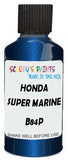 Detail brush applying Blue Metallic to a small door scratch on an Honda Accord, clean OEM finish