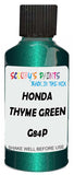 Detail brush applying Green Metallic to a small door scratch on an Honda Acty, clean OEM finish