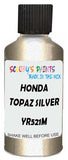 Detail brush applying Silver Metallic to a small door scratch on an Honda Cr-V, clean OEM finish
