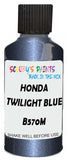 Detail brush applying Blue Metallic to a small door scratch on an Honda Accord Crosstour, clean OEM finish