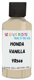 Detail brush applying Yellow Solid to a small door scratch on an Honda Vamos, clean OEM finish