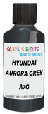 Detail brush applying Grey Metallic to a small door scratch on an Hyundai I20, clean OEM finish