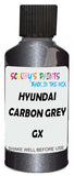 Detail brush applying Grey Metallic to a small door scratch on an Hyundai H300, clean OEM finish