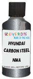 Detail brush applying Grey Metallic to a small door scratch on an Hyundai Santa Fe, clean OEM finish