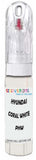 10ml–30ml touch-up kit for Hyundai Eon chips and scratches, precise colour match to Coral White Phw