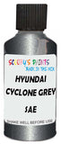 Detail brush applying Grey Metallic to a small door scratch on an Hyundai Santa Fe, clean OEM finish