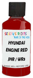 Detail brush applying Red Solid to a small door scratch on an Hyundai I30 Kombi, clean OEM finish