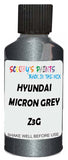 Detail brush applying Grey Metallic to a small door scratch on an Hyundai I30Cw, clean OEM finish