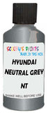 Detail brush applying Grey Metallic to a small door scratch on an Hyundai Satellite, clean OEM finish