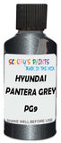 Detail brush applying Grey Metallic to a small door scratch on an Hyundai Grandeur, clean OEM finish