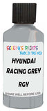 Detail brush applying Grey Solid to a small door scratch on an Hyundai Genesis G80, clean OEM finish