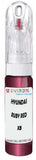 10ml–30ml touch-up kit for Hyundai Scoupe chips and scratches, precise colour match to Ruby Red Pearl Xb