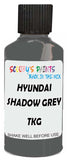 Detail brush applying Grey Solid to a small door scratch on an Hyundai I30, clean OEM finish