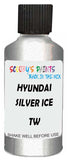 Detail brush applying Silver Metallic to a small door scratch on an Hyundai Matrix, clean OEM finish