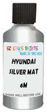 Detail brush applying Silver Metallic to a small door scratch on an Hyundai Santa Fe, clean OEM finish