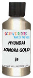 Detail brush applying Gold Metallic to a small door scratch on an Hyundai Entourage, clean OEM finish