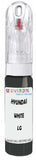 10ml–30ml touch-up kit for Hyundai Excel chips and scratches, precise colour match to White Lg