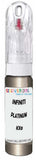 10ml–30ml touch-up kit for Infiniti Qx4 chips and scratches, precise colour match to Platinum Metallic Kx0