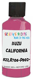 Detail brush applying Pink Solid to a small door scratch on an Isuzu Impulse, clean OEM finish