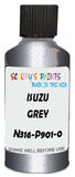 Detail brush applying Grey Metallic to a small door scratch on an Isuzu Tfs, clean OEM finish