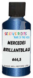 Detail brush applying Blue Metallic to a small door scratch on an Mercedes Agt Coupe, clean OEM finish