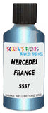 Detail brush applying Blue Metallic to a small door scratch on an Mercedes Actros, clean OEM finish