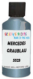 Detail brush applying Blue Metallic to a small door scratch on an Mercedes Actros, clean OEM finish