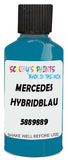 Detail brush applying Blue Solid to a small door scratch on an Mercedes 250 Sl, clean OEM finish