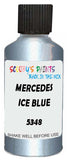 Detail brush applying Blue Metallic to a small door scratch on an Mercedes Actros, clean OEM finish