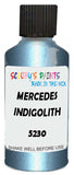 Detail brush applying Blue Metallic to a small door scratch on an Mercedes 250 Sl, clean OEM finish