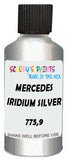 Detail brush applying Silver Metallic to a small door scratch on an Mercedes Agt, clean OEM finish