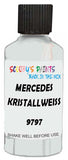 Detail brush applying White Solid to a small door scratch on an Mercedes 250 Sl, clean OEM finish