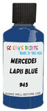 Detail brush applying Blue Solid to a small door scratch on an Mercedes 250 Sl, clean OEM finish