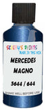 Detail brush applying Blue Metallic to a small door scratch on an Mercedes Aone, clean OEM finish
